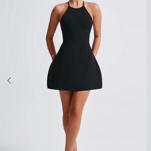 Elegant Black Halter Dress
